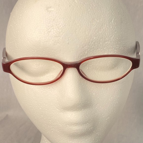 Valentino Eyeglasses Made In Italy 135 V5129 K7B Maroon Brown Gold Accents - Picture 2 of 9